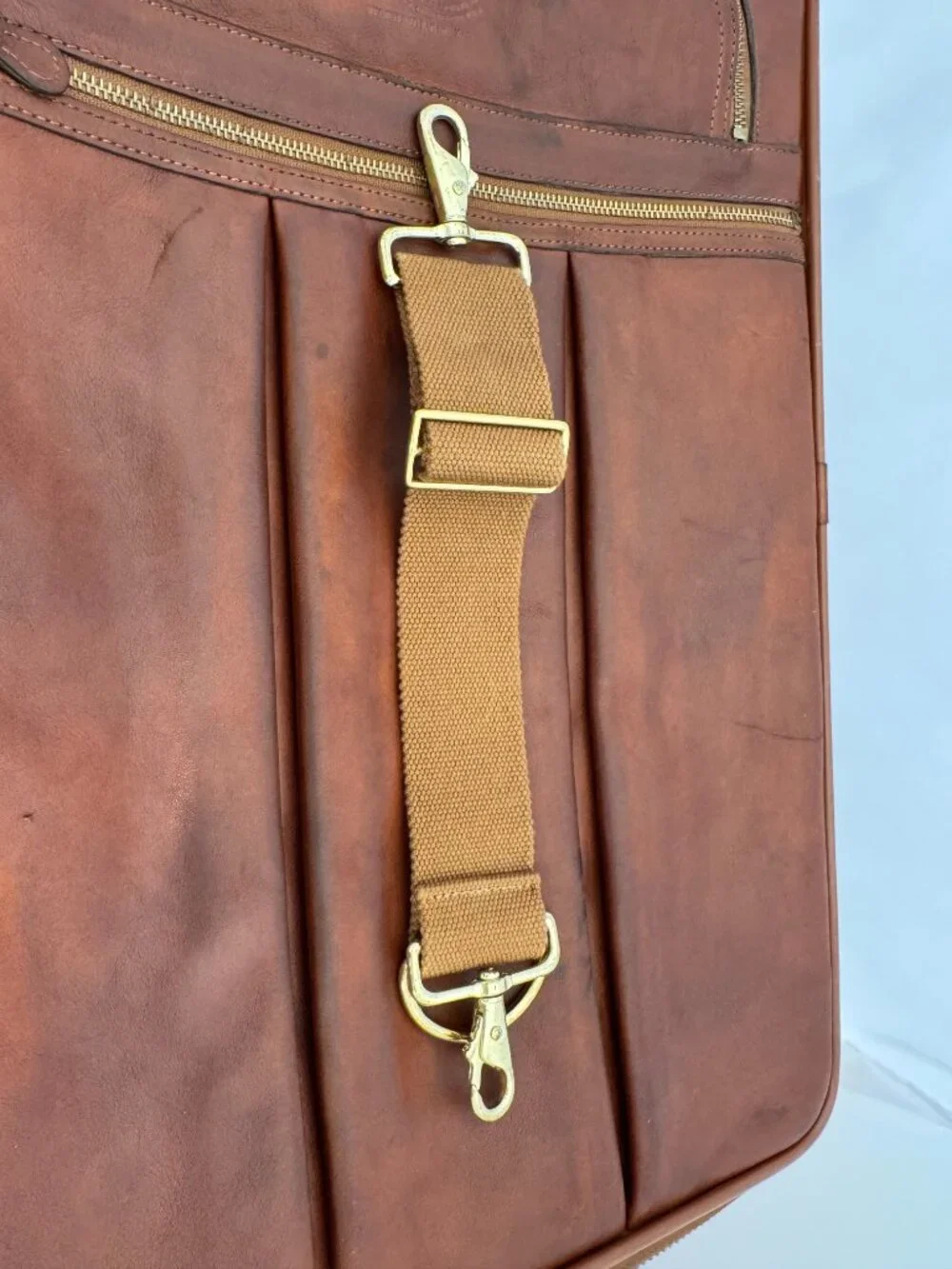 Ghurka No. 51 Traveler Vintage Leather Wheeled Suitcase